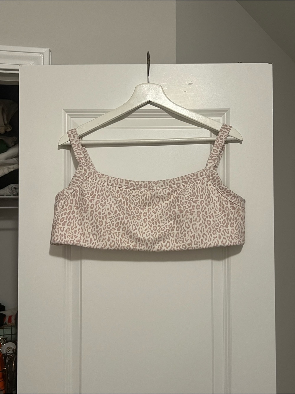 NWOT Altar'd State Pink Leopard Print Square Neck Bralette